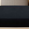 vidaXL Lenzuolo con Angoli Jersey Nero 160x200 cm Cotone