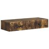 vidaXL Tavolino da Parete Laterale Rovere Fumo 87,5 x 34,5 x 17 cm