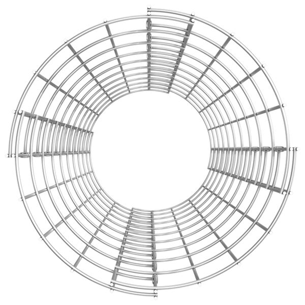 vidaXL Palo Gabbione Circolare in Acciaio Zincato Ø30x100 cm