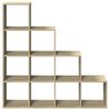 vidaXL Libreria 4 Ripiani Rovere Sonoma 131,5x29x131,5 cm Truciolato