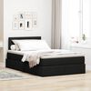vidaXL Letto con contenitore e materasso Nero 120 x 190 cm