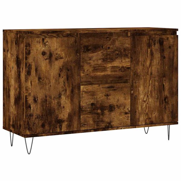 vidaXL Credenza Rovere Fumo 101,5x35x70 cm in Legno Multistrato