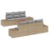 vidaXL Set Divano da Giardino 7 pz Beige e Grigio Chiaro polyrattan