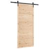 vidaXL Porta scorrevole Marrone 80 x 208 cm Legno di pino massello