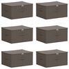 vidaXL Scatola di Stoccaggio 6 pcs Grigio 43 x 34 x 23 cm