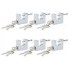 vidaXL Lucchetto 6 pz Argento Acciaio