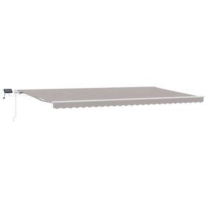 vidaXL Tenda retrattile Grigio Chiaro 600 &times; 300 cm Tessuto e Alluminio