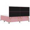 vidaXL Letto a molle con materasso Rosa 200 x 200 cm Velluto