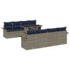 vidaXL Set Divano da Giardino 9 pz Grigio