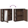 vidaXL Mobile Bagno Specchio Rovere Marrone 60x16x60 Legno Multistrato