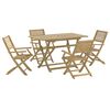 vidaXL Set da Pranzo per Giardino 5 pz in Legno Massello di Acacia