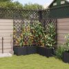 vidaXL Vaso da giardino 5 pcs Nero 120 x 120 x 143 cm Acciaio