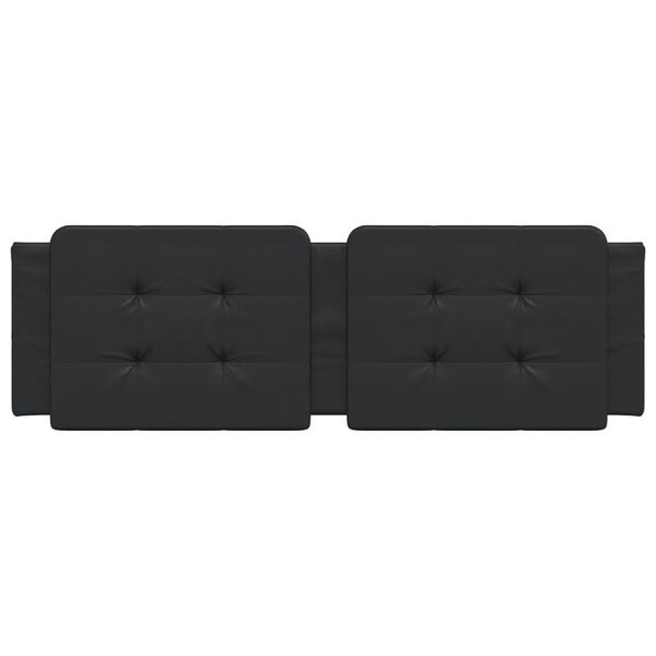 vidaXL Cuscino Testiera Zadar Nero 152 cm in Similpelle