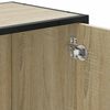 vidaXL Mobiletto per Lavabo da Bagno Rovere Sonoma 65x33x60 cm Legno Massello