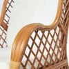 vidaXL Poltrona con Cuscino Marrone Chiaro in Rattan Naturale e Lino