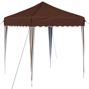 vidaXL Tenda per feste a pop-up 195 x 195 x 245 cm Marrone