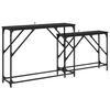 vidaXL Tavolo consolle 2 pz Rovere Nero 100 x 28 x 75 cm