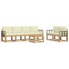 vidaXL Set di divani da esterno con cuscino 7 pcs Bianco e Crema