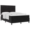 vidaXL Letto a molle con testiera Nero 140 x 190 cm Velluto