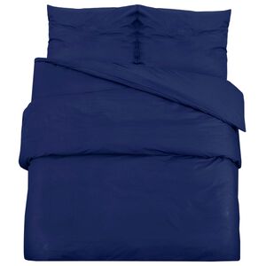 vidaXL Set Copripiumino Blu Marino 140x200 cm in Cotone