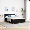 vidaXL Letto a Sorgente LED con materasso Nero 140 x 200 cm Tessuto