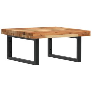 vidaXL Ripiano a Parete per Lavabo in Acciaio e Massello di Acacia