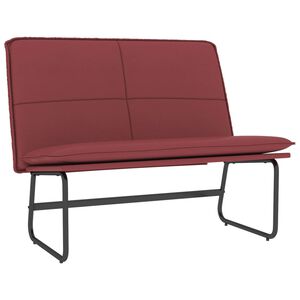 vidaXL Panca Rosso Vino 100x75x76 cm in Similpelle