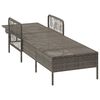 vidaXL Lettino prendisole 1-persona Grigio 157 x 55 x 92cm polyrattan