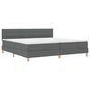 vidaXL Letto a Sorgente LED Grigio scuro 200 x 200 cm Tessuto