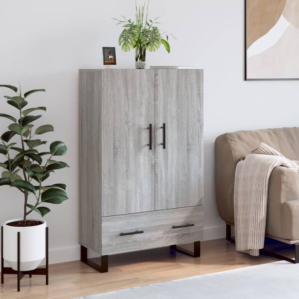 vidaXL Credenza Grigio Sonoma 69,5x31x115 cm in Legno Multistrato