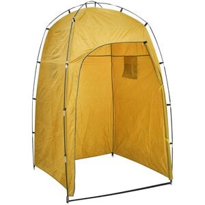 vidaXL Tenda per Doccia/WC/Spogliatoio Gialla