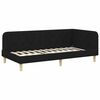vidaXL Cornice del letto ad angolo Nero 90 x 190 cm Tessuto