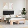 vidaXL Letto con Testiera Rivestita Nero 120 x 200 cm Pino massello