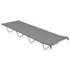 vidaXL Lettini Campeggio 2pz 180x60x19cm Tessuto Oxford Acciaio Grigio