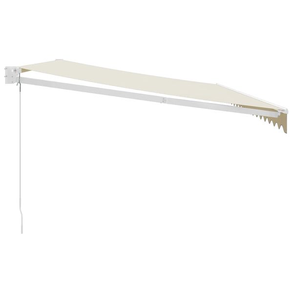 vidaXL Tenda da Sole Retrattile Crema 5x3 m in Tessuto e Alluminio