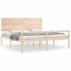 vidaXL Letto per Anziani con Testiera Bianco Super King Legno Massello