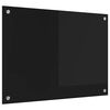 vidaXL Schienale da cucina Nero 70 x 50 cm vetro temperato