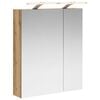 vidaXL Mobiletto per specchio da bagno Rovere Artigianale