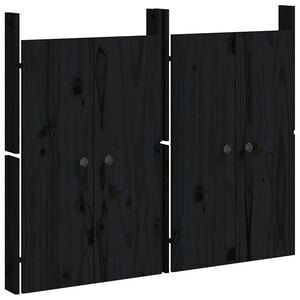 vidaXL Ante da Cucina da Esterno MEPPEL 2pz Nere 50x9x82cm Legno Massello di Pino
