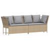 vidaXL Divano da Giardino con Cuscini in Polyrattan Beige
