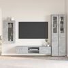 vidaXL Set mobile TV con porta FLORIN Grigio cemento Legno multistrato