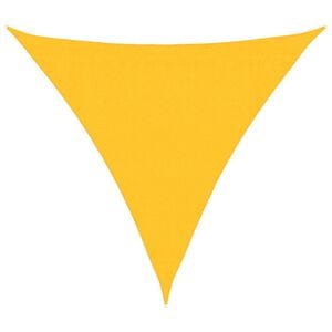 vidaXL Vela Parasole 160 g/m&sup2; Gialla 3,6x3,6x3,6 m in HDPE