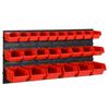 vidaXL Set da Officina 26 pz Rosso e Nero 77x39 cm in Polipropilene