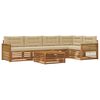 vidaXL Set di divani da esterno 6 pz Naturale e Beige