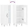 vidaXL Credenza Bianco Lucido 34,5x34x90 cm in Legno Multistrato