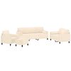 vidaXL Set di Divani 4 pz con Cuscini Decorativi Crema in Velluto
