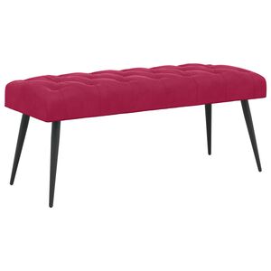 vidaXL Panchina con bottoni imbottiti Rosso Vino 110 x 40 x 46 cm