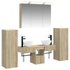 vidaXL Set di mobili per il bagno 6 pz Rovere Sonoma