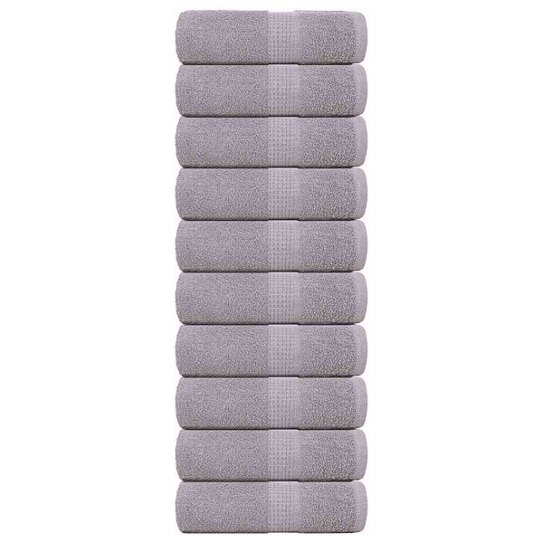 vidaXL Asciugamani FROGN 10 pz Grigio 30x30 cm 360 g/m²