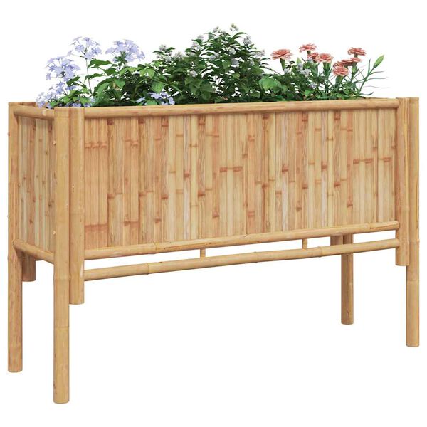 vidaXL Letto rialzato da giardino Marrone 110 x 35 x 70 cm Bambù
